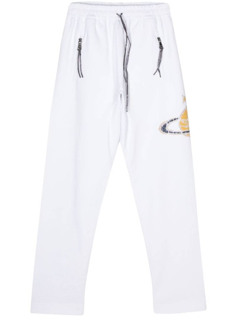 Vivienne Westwood Orb-logo-print jersey trousers - White von Vivienne Westwood