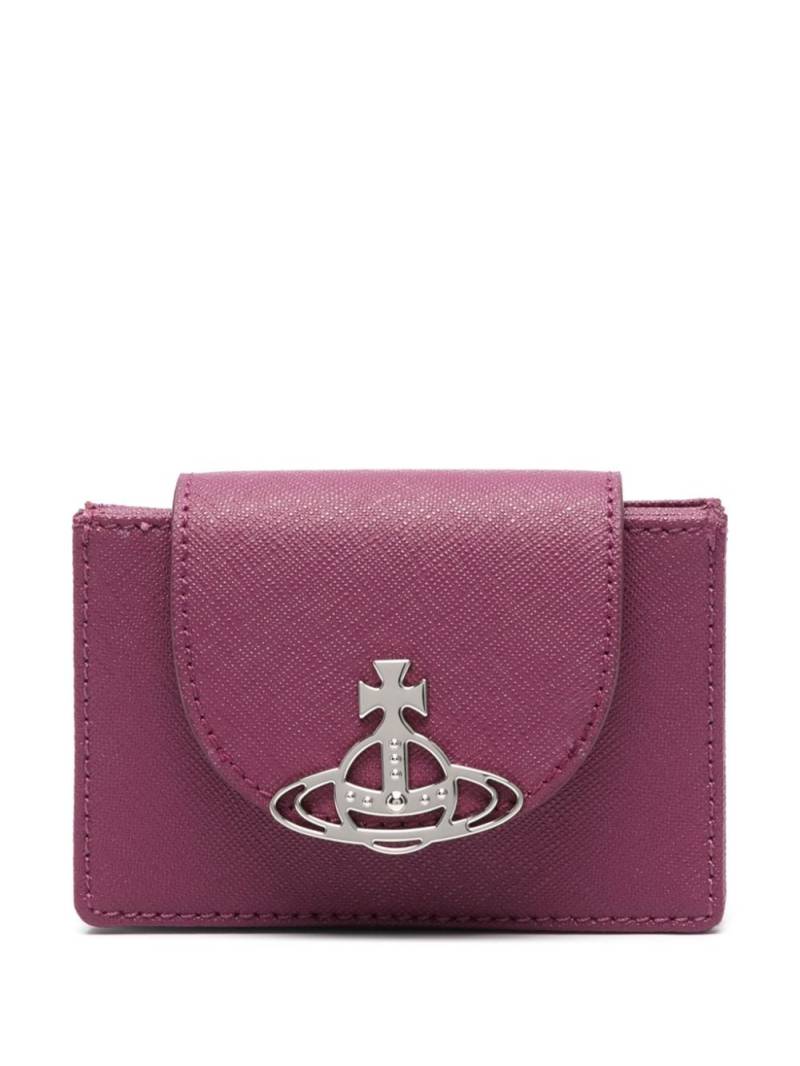 Vivienne Westwood Orb-motif leather cardholder - Purple von Vivienne Westwood