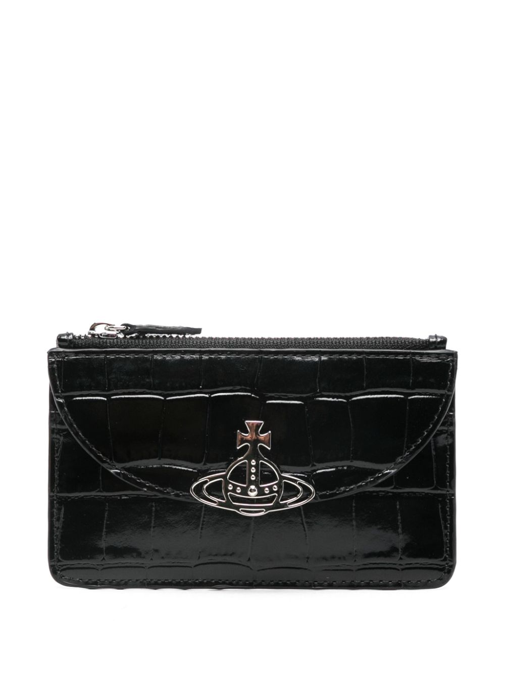 Vivienne Westwood Orb-plaque cardholder - Black von Vivienne Westwood