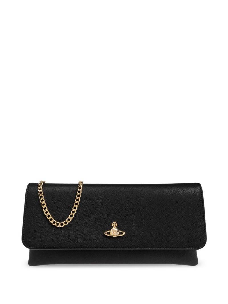 Vivienne Westwood Orb-plaque clutch bag - Black von Vivienne Westwood