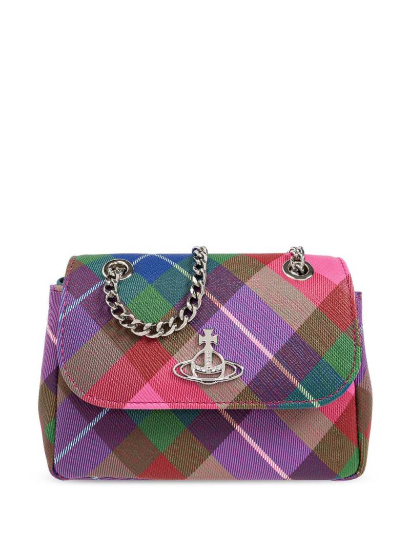 Vivienne Westwood Orb-plaque tartan mini bag - Pink von Vivienne Westwood