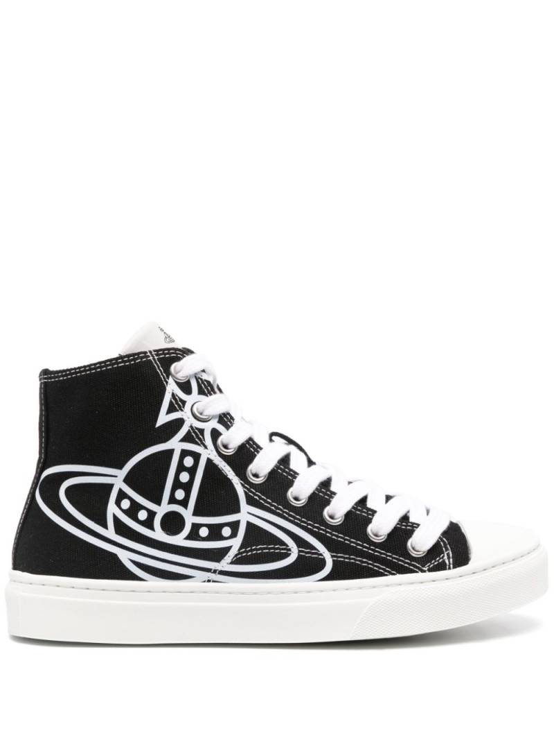 Vivienne Westwood Orb-print canvas sneakers - Black von Vivienne Westwood