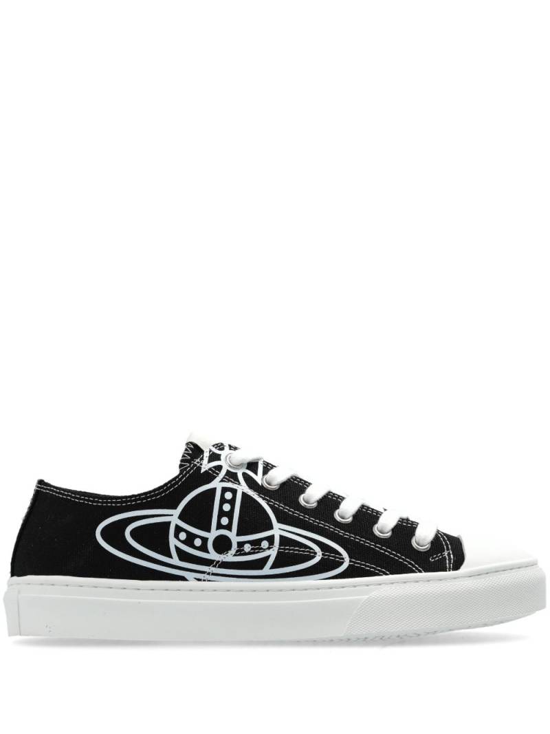 Vivienne Westwood Orb-print canvas sneakers - Black von Vivienne Westwood