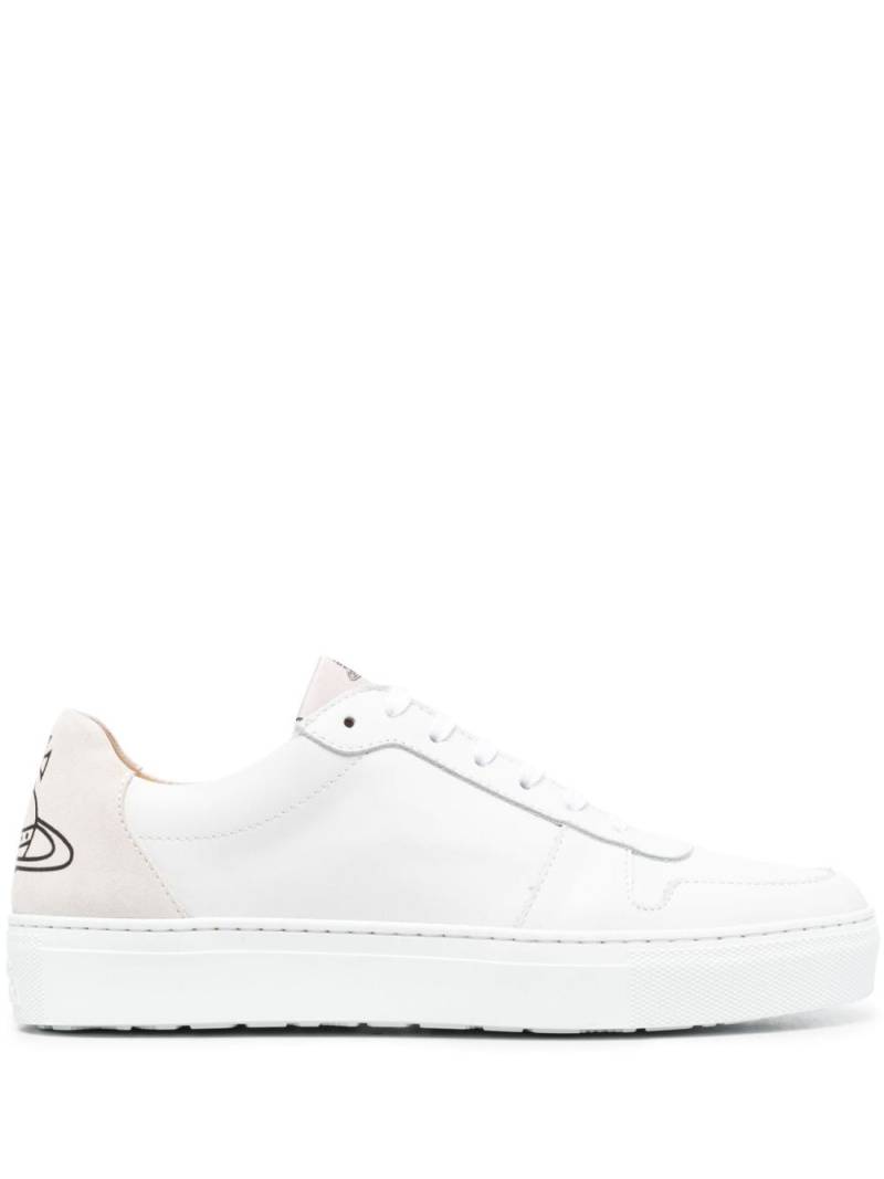 Vivienne Westwood Orb-print leather sneakers - White von Vivienne Westwood