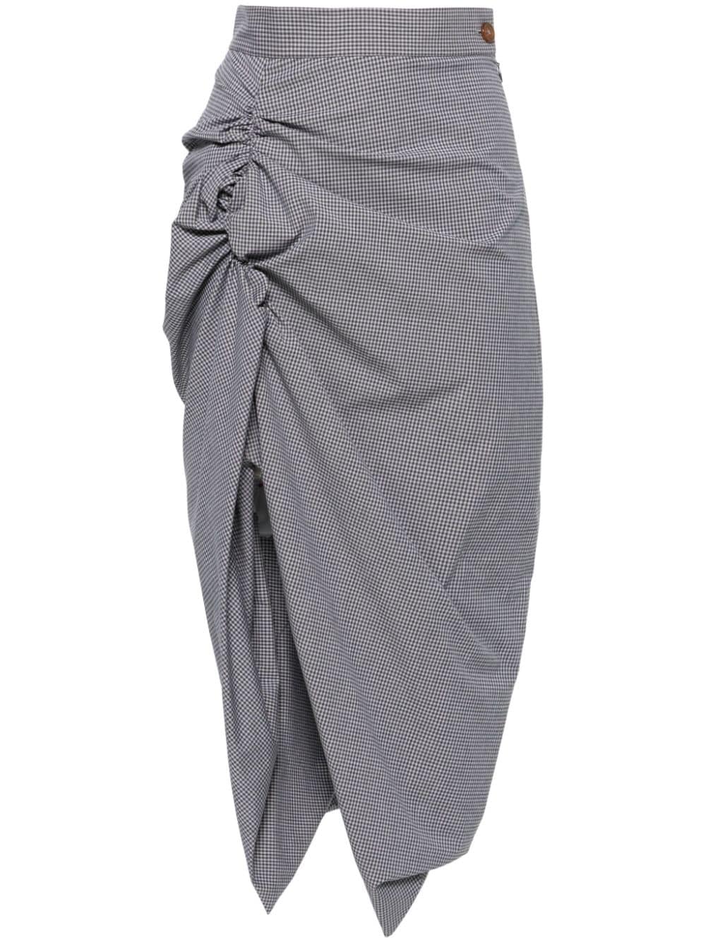 Vivienne Westwood Panther gingham midi skirt - Grey von Vivienne Westwood