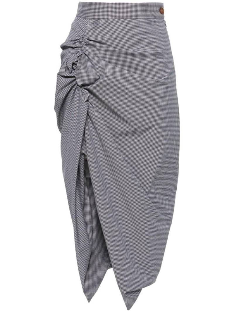 Vivienne Westwood Panther gingham midi skirt - Grey von Vivienne Westwood