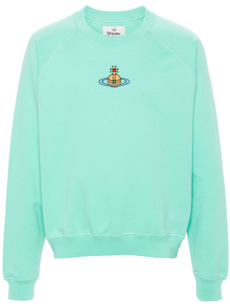 Vivienne Westwood Raglan Orb-embroidered sweatshirt - Green von Vivienne Westwood