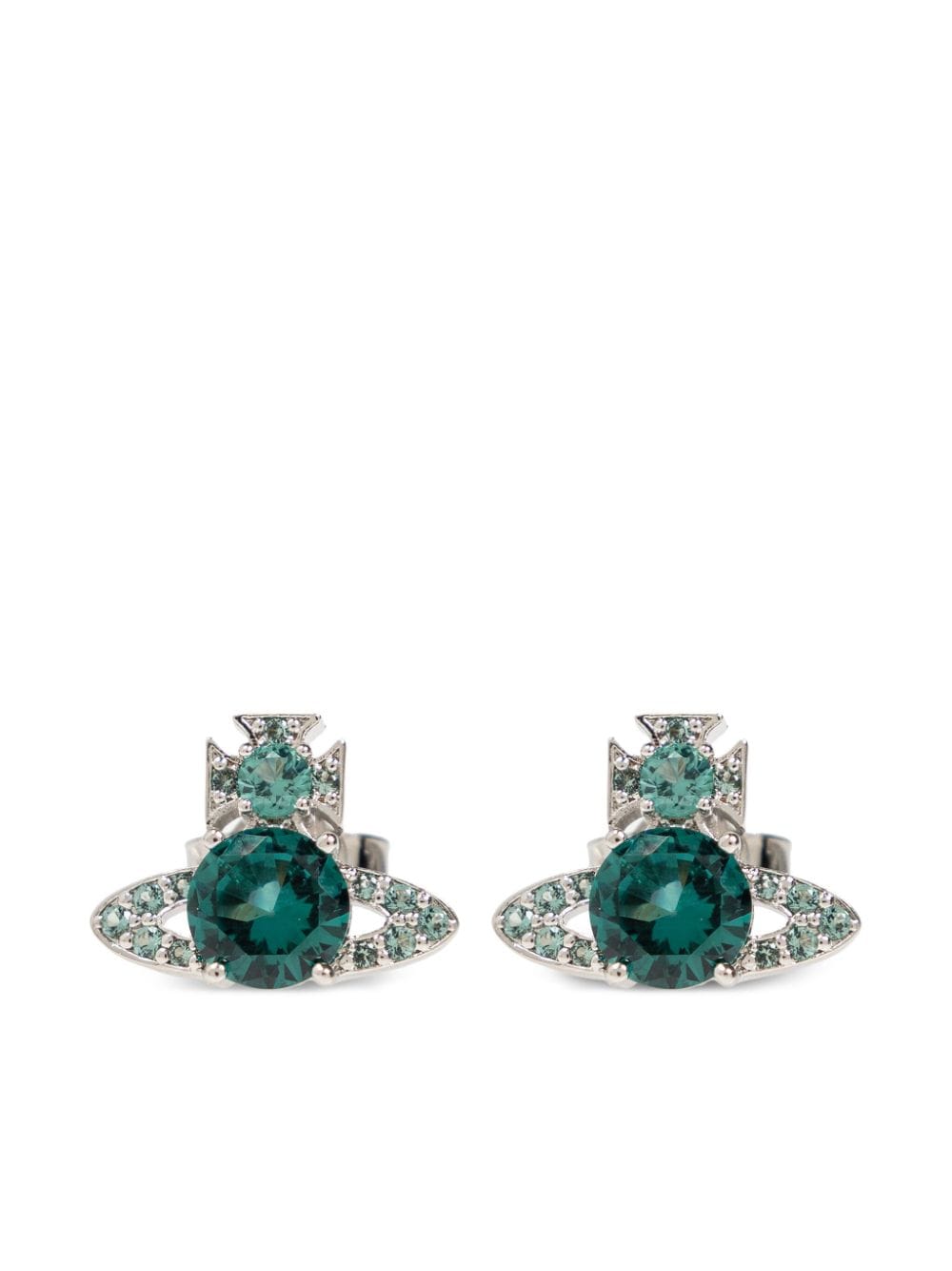 Vivienne Westwood Signature Orb-motif earrings - Green von Vivienne Westwood