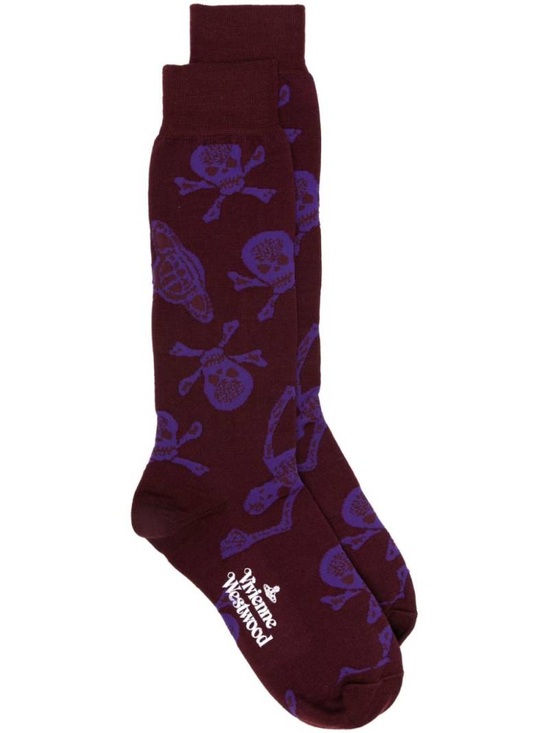 Vivienne Westwood Skull socks - Red von Vivienne Westwood