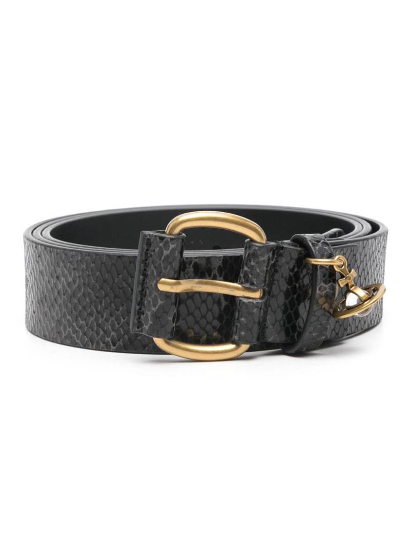 Vivienne Westwood Wide Alex Charm belt - Black von Vivienne Westwood