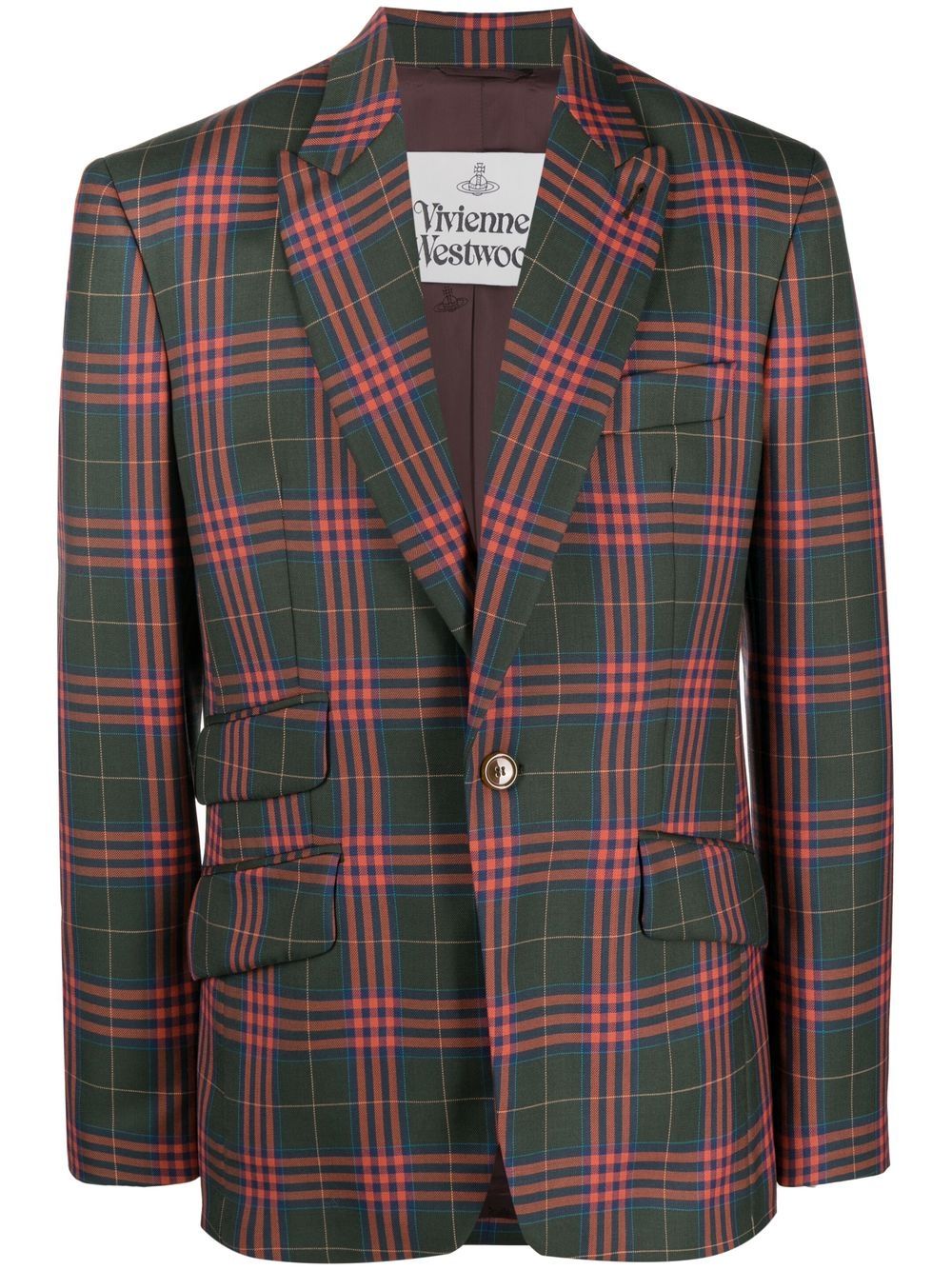 Vivienne Westwood checked virgin wool blazer - Green von Vivienne Westwood