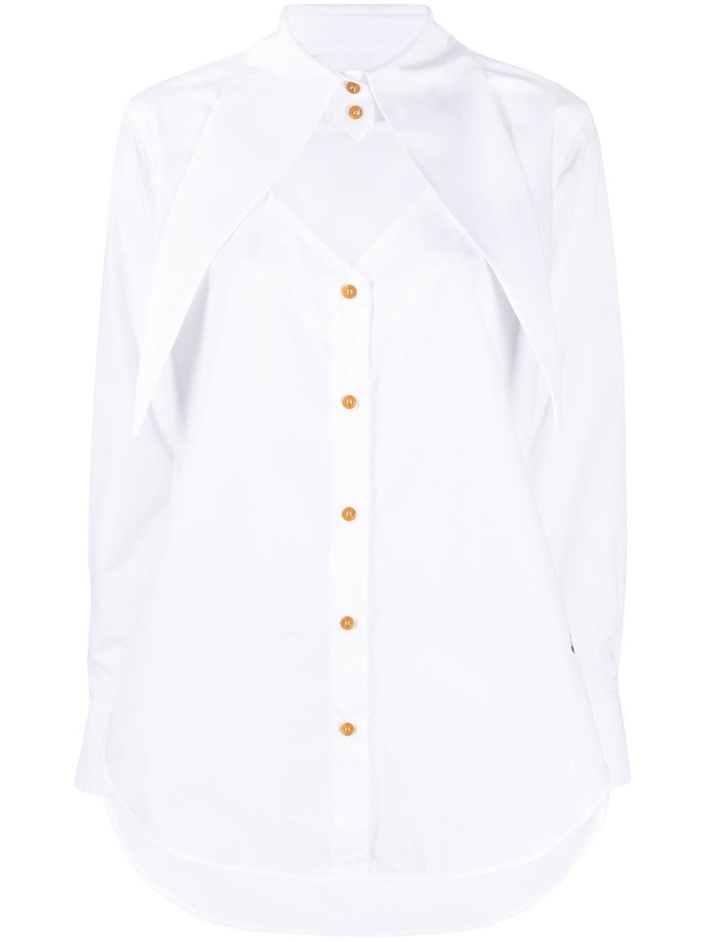 Vivienne Westwood deconstructed button-up shirt - White von Vivienne Westwood