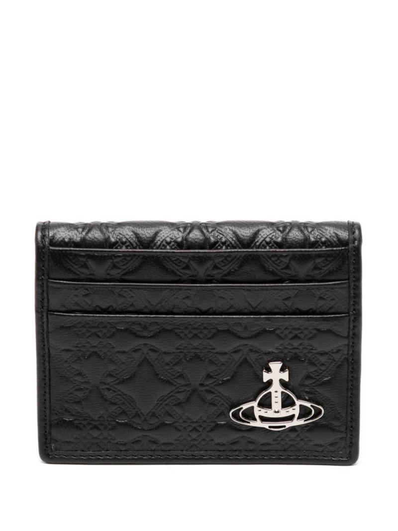 Vivienne Westwood Orborama-embossed cardholder - Black von Vivienne Westwood