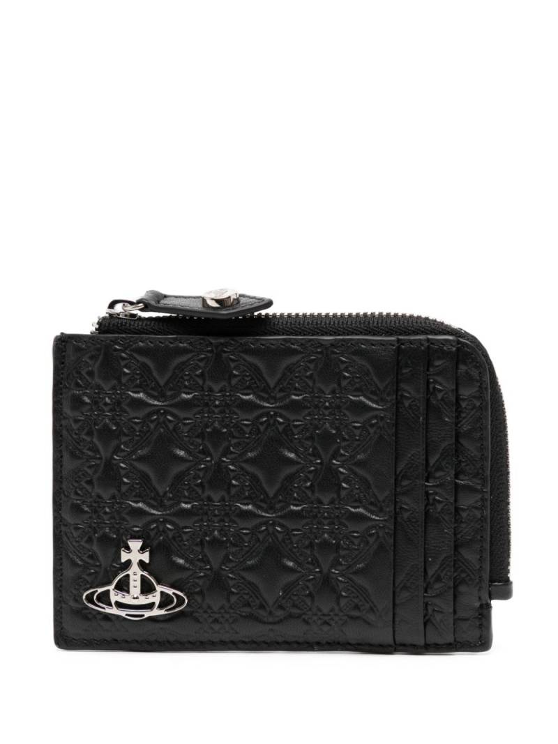 Vivienne Westwood Orborama-embossed cardholder - Black von Vivienne Westwood