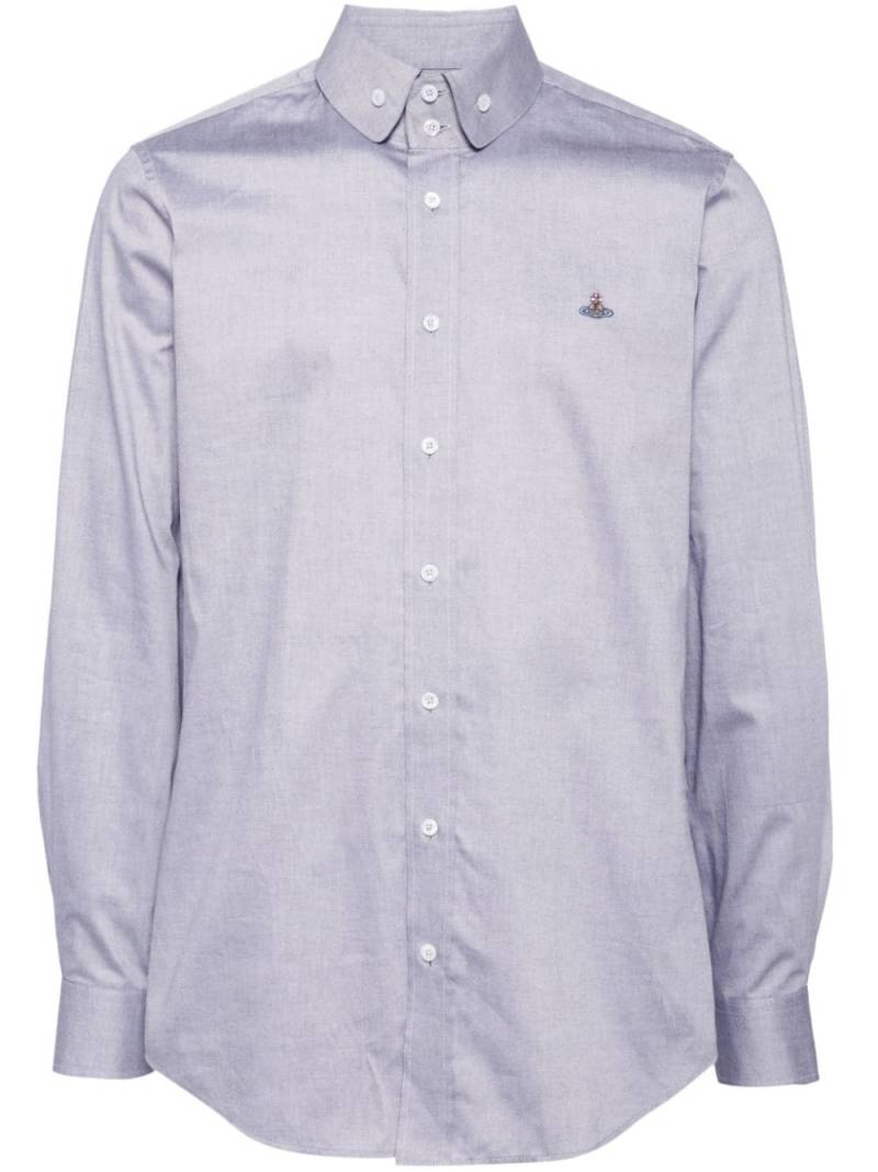 Vivienne Westwood embroidered-Orb cotton shirt - Grey von Vivienne Westwood