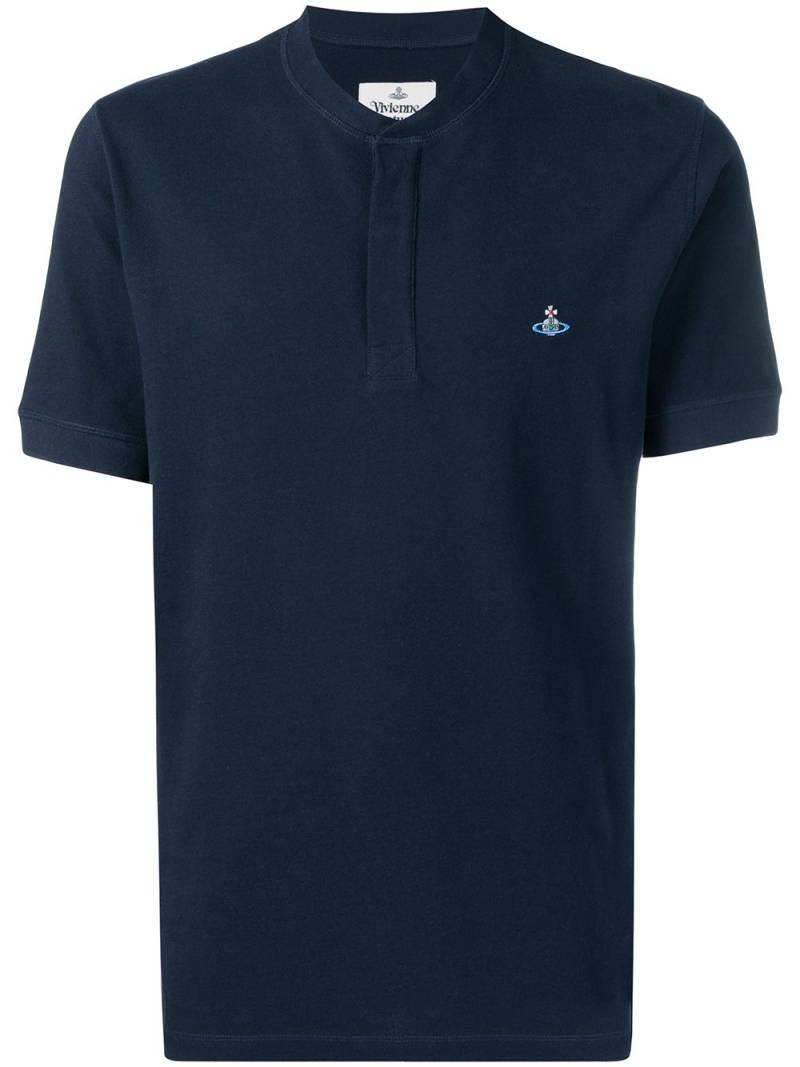 Vivienne Westwood embroidered logo polo shirt - Blue von Vivienne Westwood