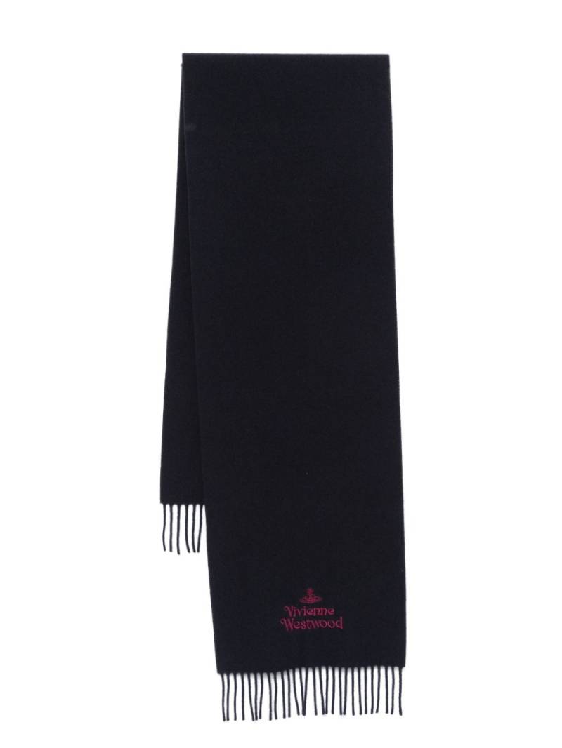 Vivienne Westwood embroidered scarf - Blue von Vivienne Westwood