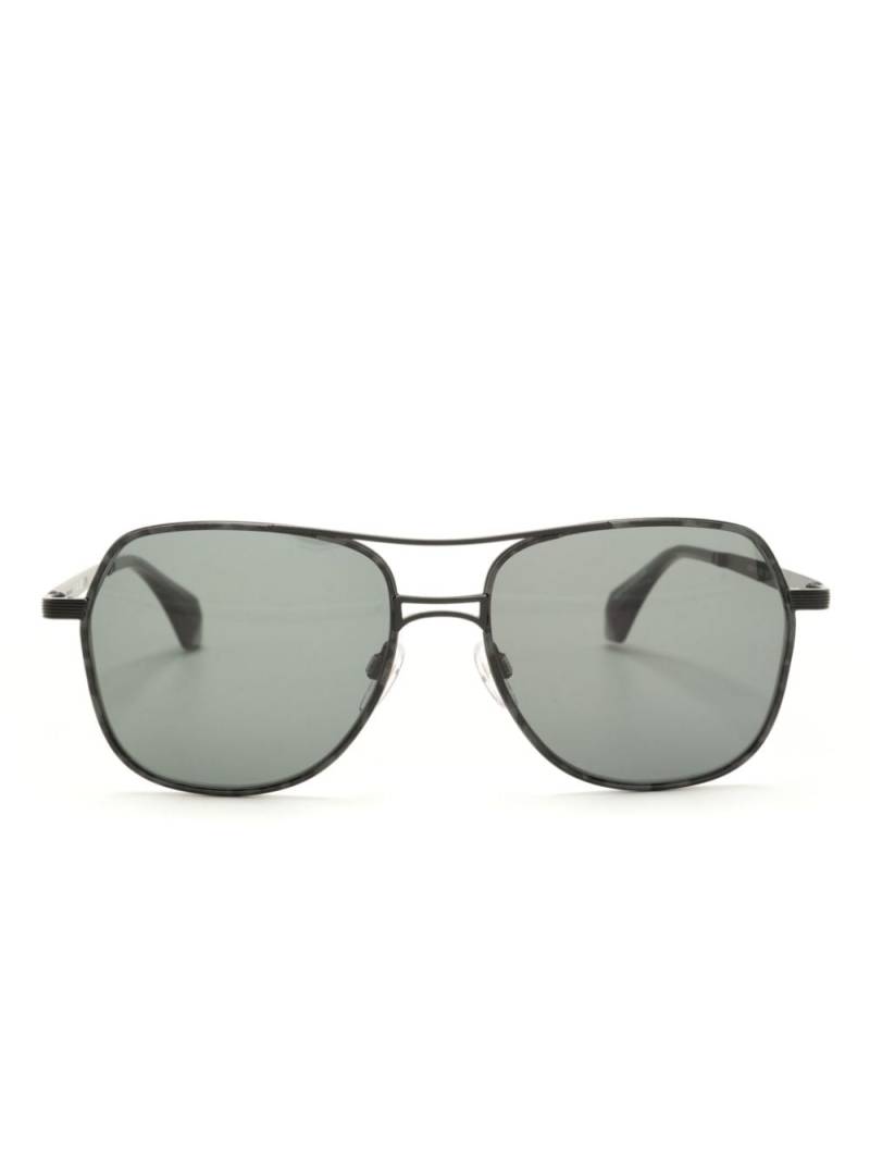 Vivienne Westwood engraved-logo pilot-frame sunglasses - Black von Vivienne Westwood