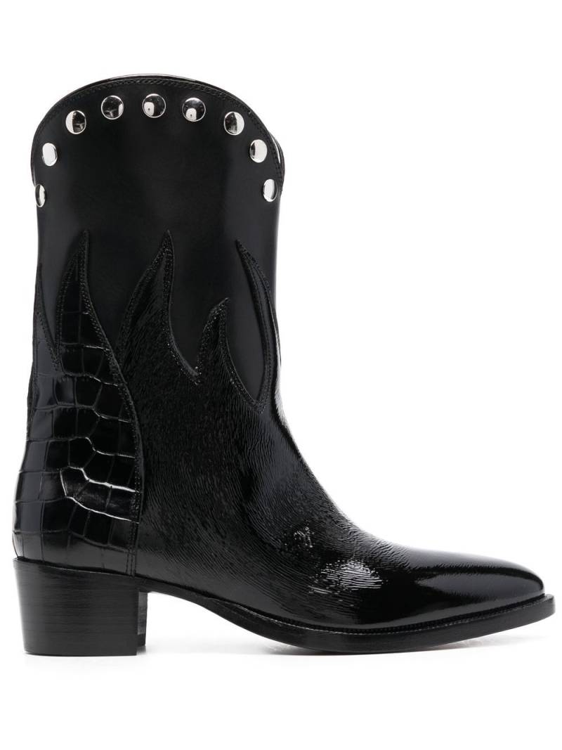 Vivienne Westwood Cuban Flame 50mm boots - Black von Vivienne Westwood