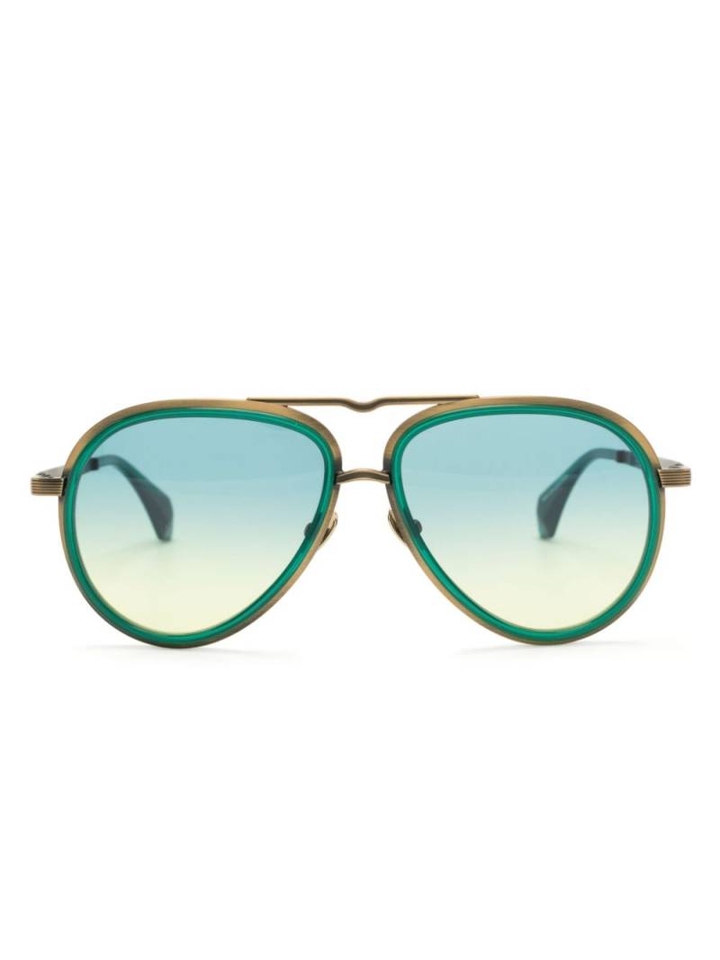 Vivienne Westwood gradient pilot-frame sunglasses - Green von Vivienne Westwood