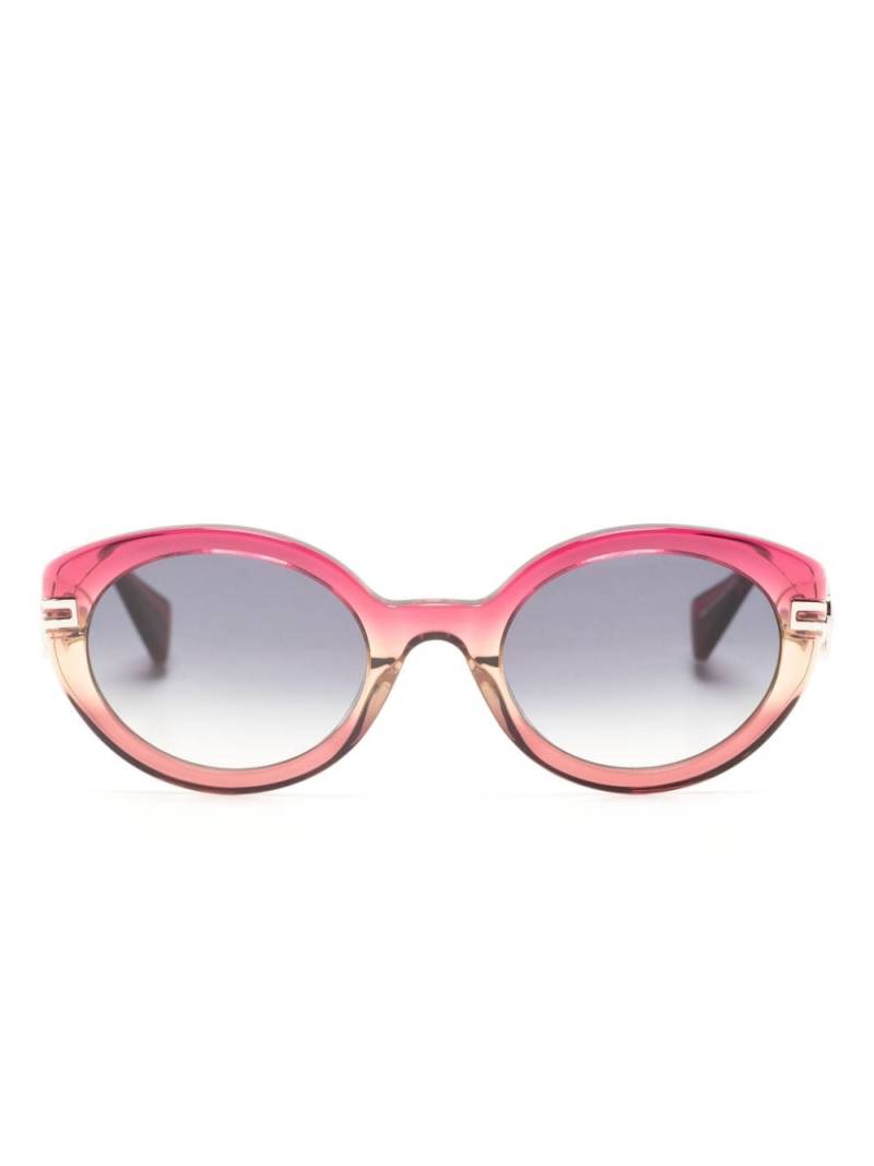 Vivienne Westwood heart-detail oval-frame sunglasses - Pink von Vivienne Westwood