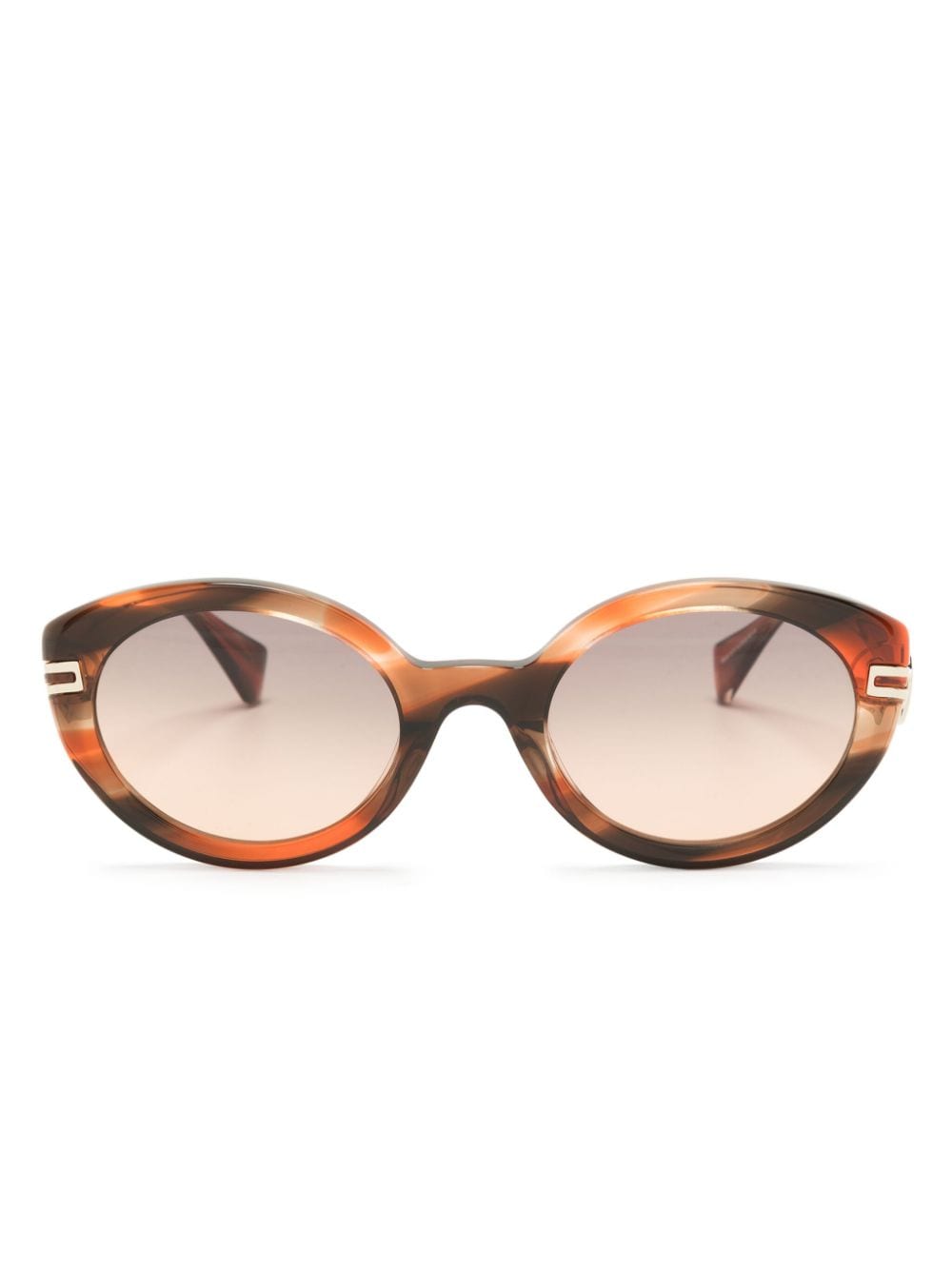 Vivienne Westwood heart-motif oval-frame sunglasses - Orange von Vivienne Westwood