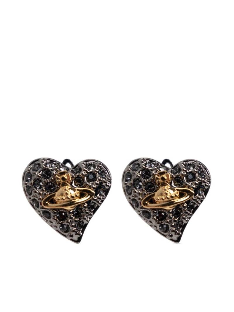 Vivienne Westwood heart-shaped earrings - Black von Vivienne Westwood