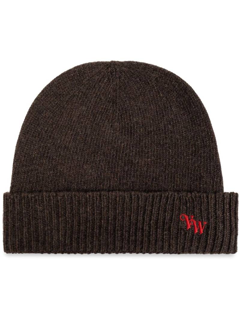 Vivienne Westwood logo-embroidered cashmere beanie - Brown von Vivienne Westwood