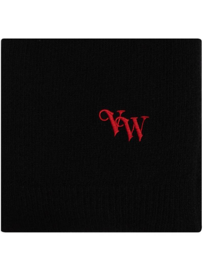 Vivienne Westwood logo-embroidered scarf - Black von Vivienne Westwood