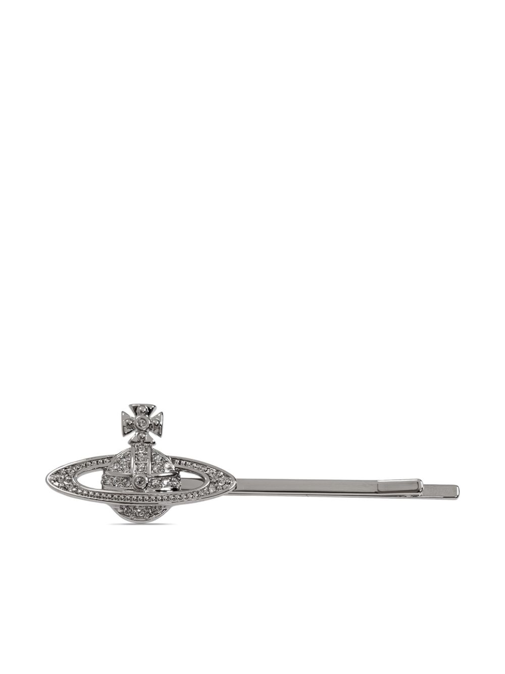 Vivienne Westwood logo hair clip - Silver von Vivienne Westwood