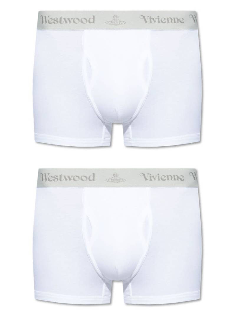 Vivienne Westwood logo-waistband cotton boxers (pack of two) - White von Vivienne Westwood