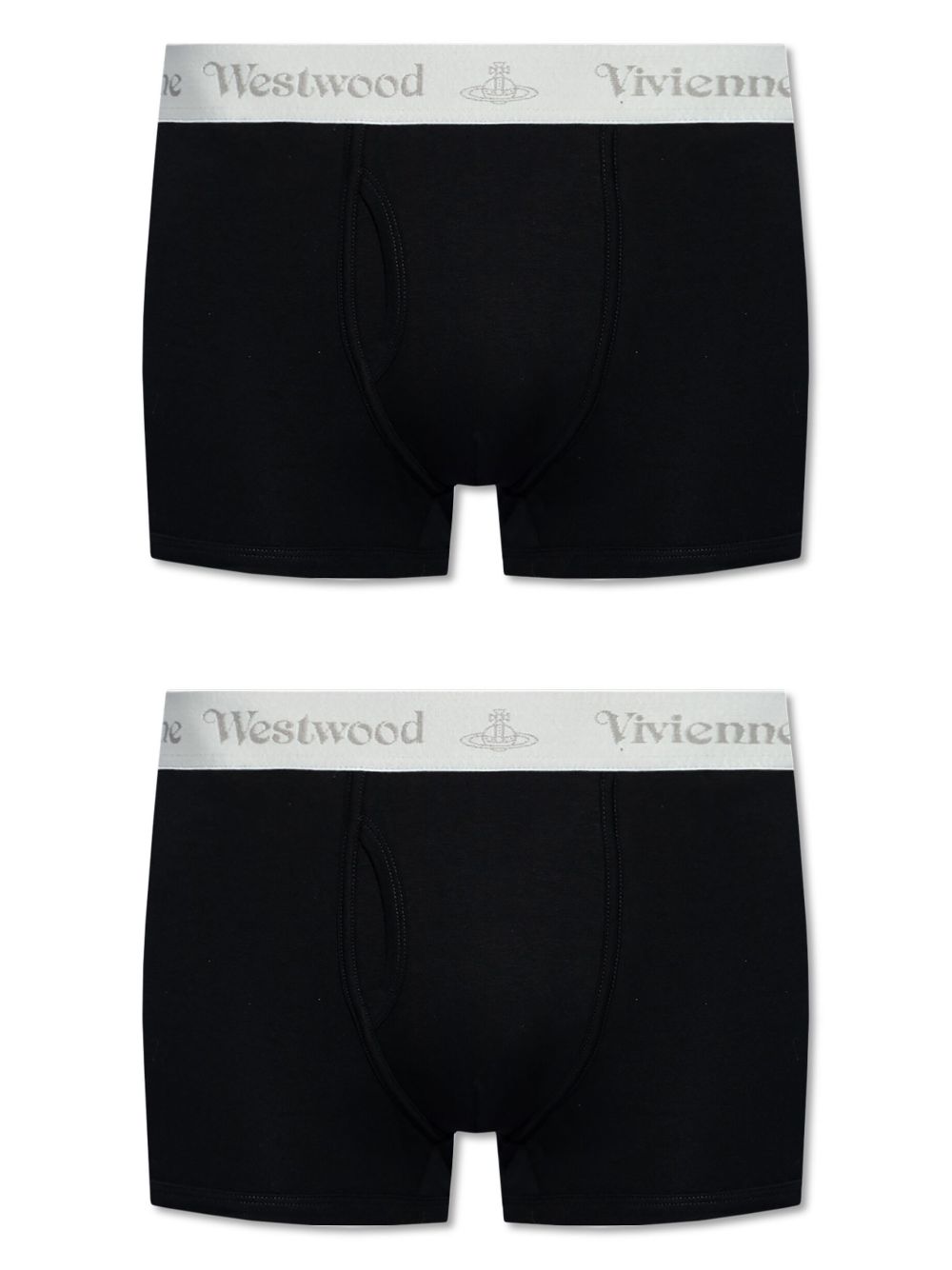 Vivienne Westwood logo-waistband organic-cotton blend boxers - Black von Vivienne Westwood