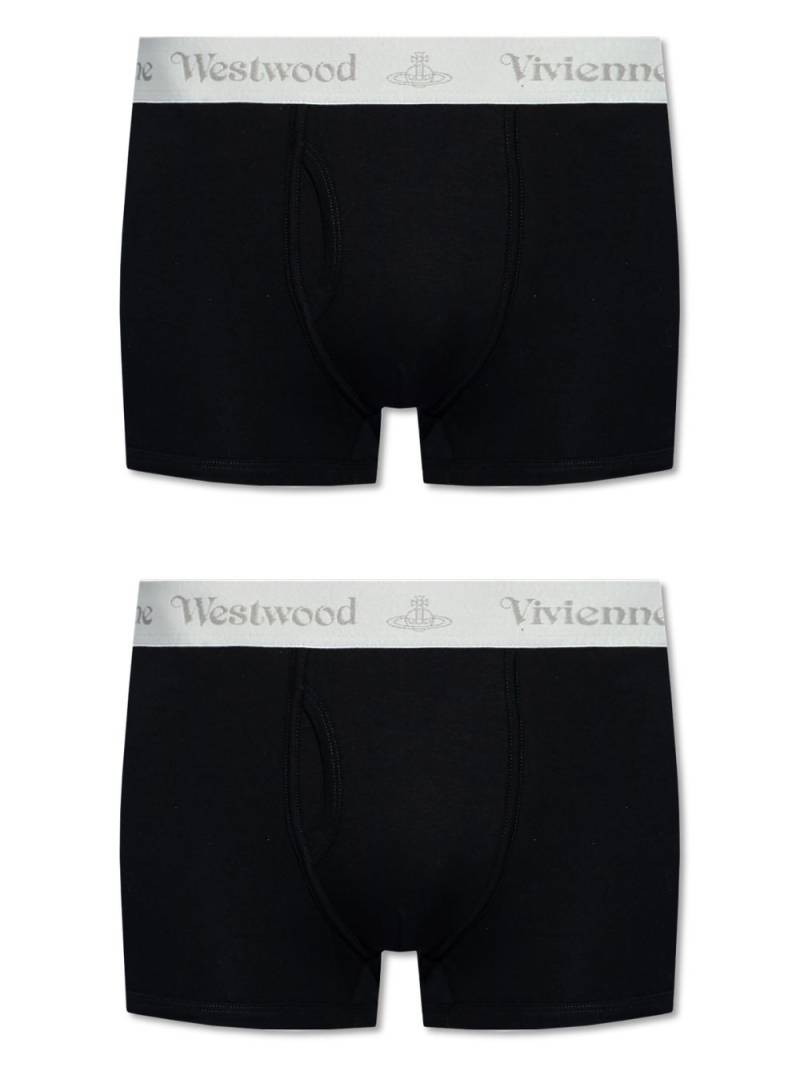 Vivienne Westwood logo-waistband organic-cotton blend boxers - Black von Vivienne Westwood