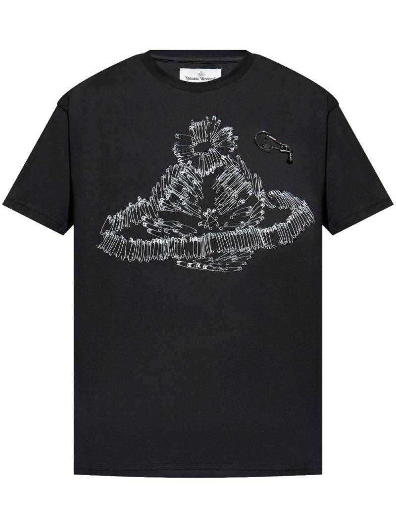 Vivienne Westwood metal appliqué cotton t-shirt - Black von Vivienne Westwood