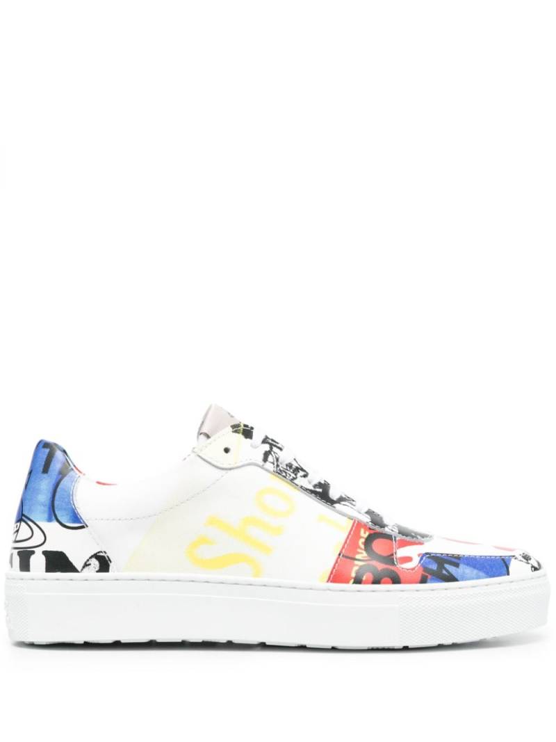 Vivienne Westwood mix-print leather sneakers - White von Vivienne Westwood