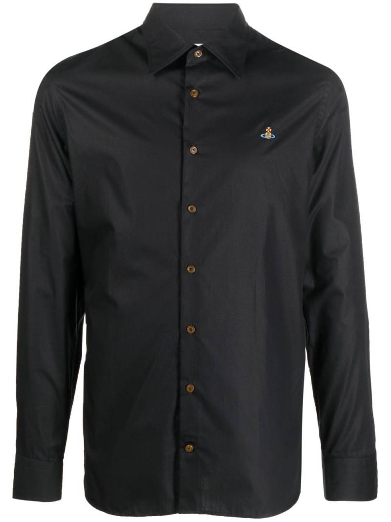 Vivienne Westwood orb-embroidered organic-cotton shirt - Black von Vivienne Westwood