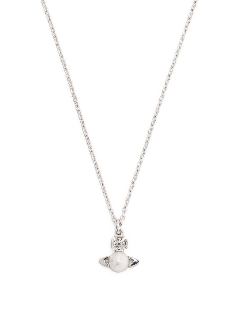 Vivienne Westwood pearl-logo pendant necklace - Silver von Vivienne Westwood