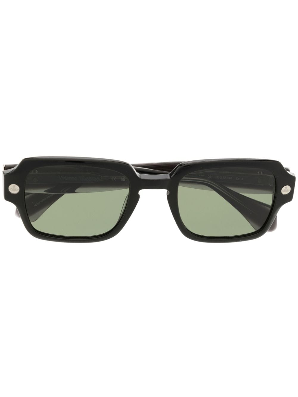 Vivienne Westwood studded-logo square-frame sunglasses - Black von Vivienne Westwood