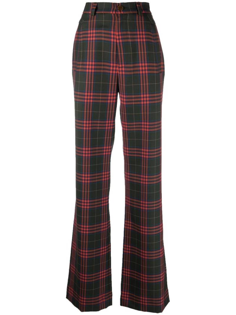 Vivienne Westwood tartan-pattern high-waist trousers - Green von Vivienne Westwood