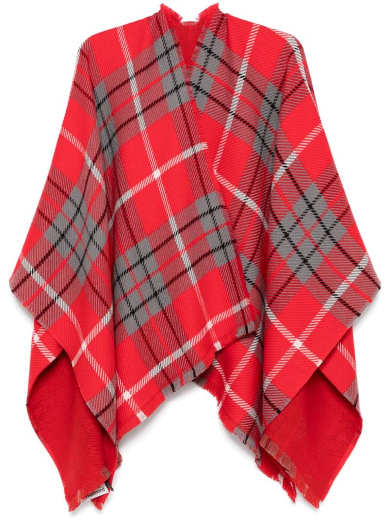 Vivienne Westwood tartan poncho - Red von Vivienne Westwood