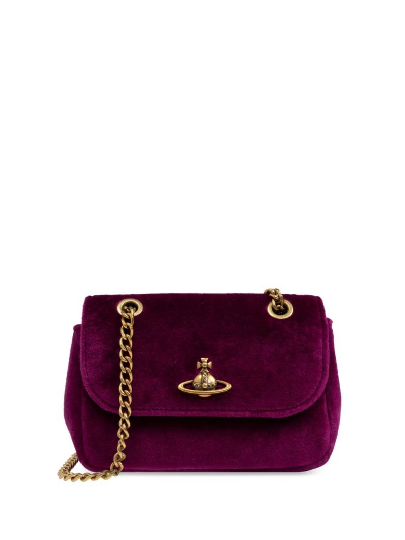 Vivienne Westwood velvet shoulder bag - Purple von Vivienne Westwood