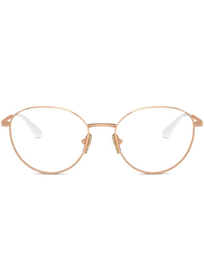 Vogue Eyewear logo-engraved round-frame glasses - Gold von Vogue Eyewear