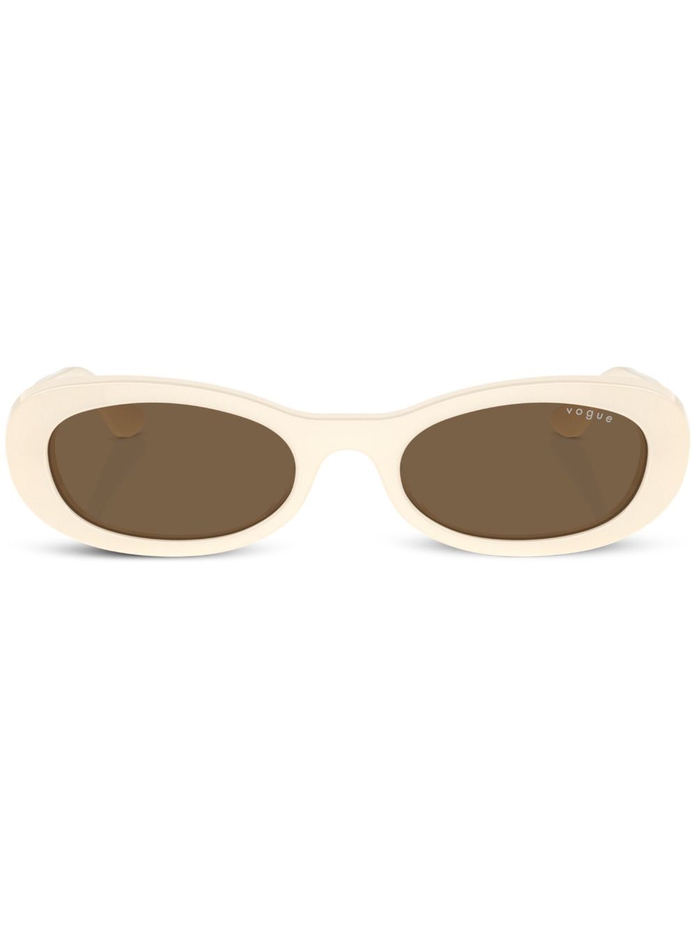 Vogue Eyewear logo-print oval-frame sunglasses - Neutrals von Vogue Eyewear