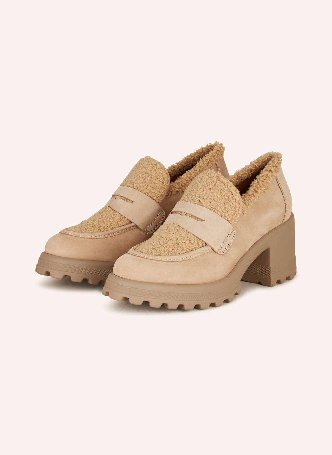 Voile Blanche Penny-Loafer beige von Voile blanche