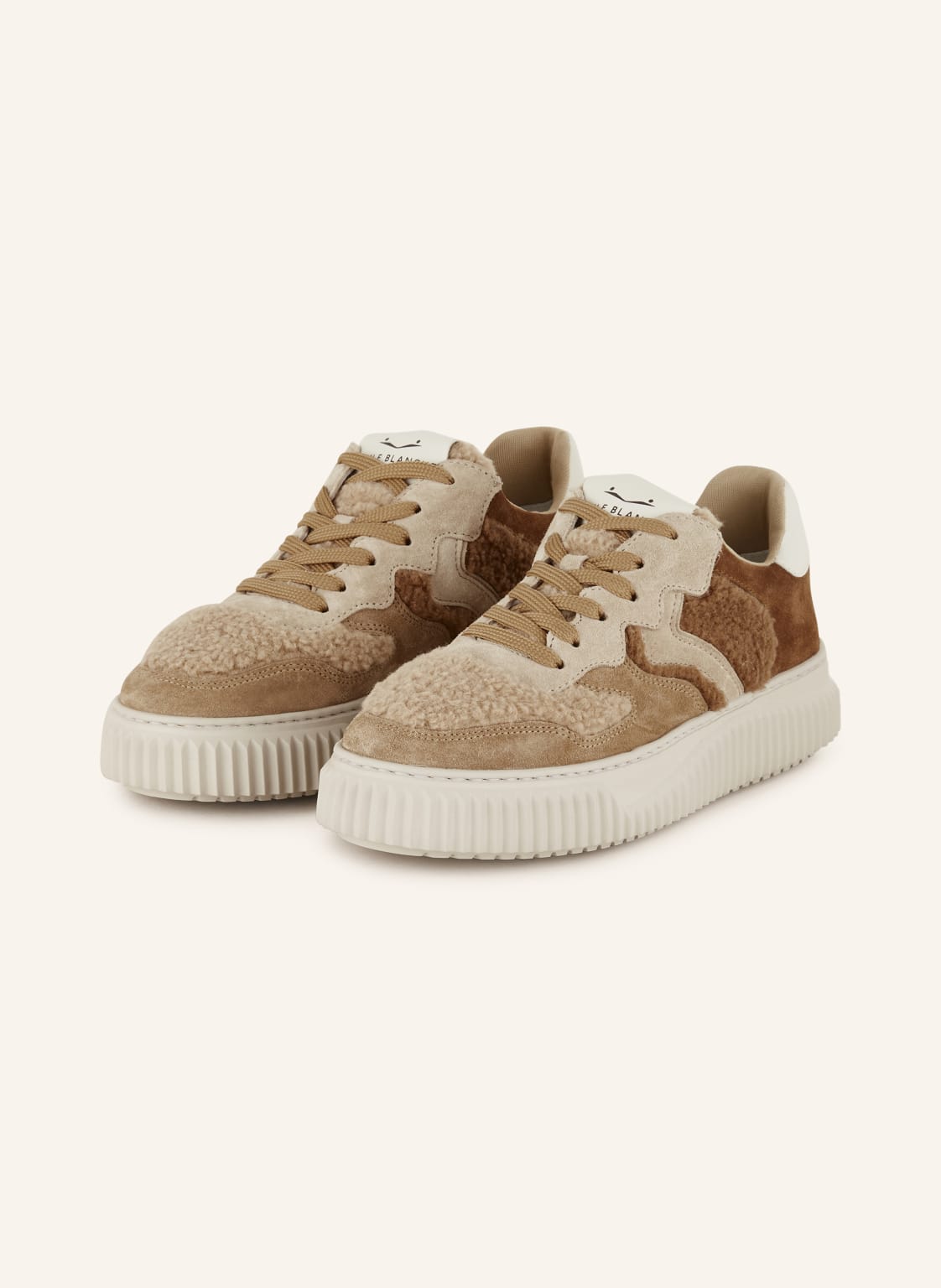 Voile Blanche Sneaker Laura Mit Teddyfell braun von Voile blanche