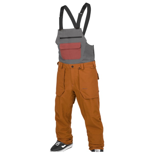 Volcom - Roan Bib Overall - Skihose Gr L;M;S;XL beige;braun;grau;grau/schwarz von Volcom