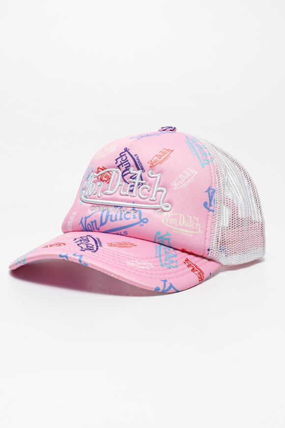 Von Dutch Atlanta Trucker Cap / Snapback | Pink + White | Damen  | Einheitsgroesse von Von Dutch