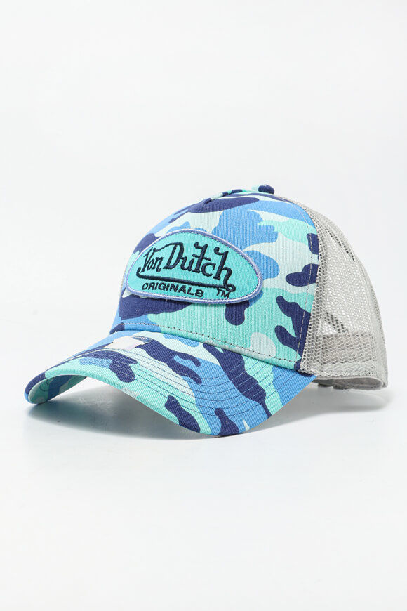 Von Dutch Austin Trucker Cap / Snapback | Camo Blue | Damen  | Einheitsgroesse von Von Dutch