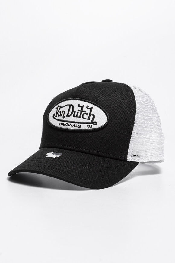 Von Dutch Boston Trucker Cap / Snapback | Black + White | Damen  | Einheitsgroesse