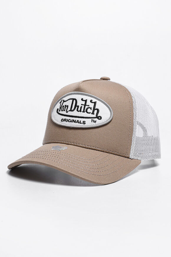 Von Dutch Boston Trucker Cap / Snapback | Mocha + White | Damen  | Einheitsgroesse von Von Dutch